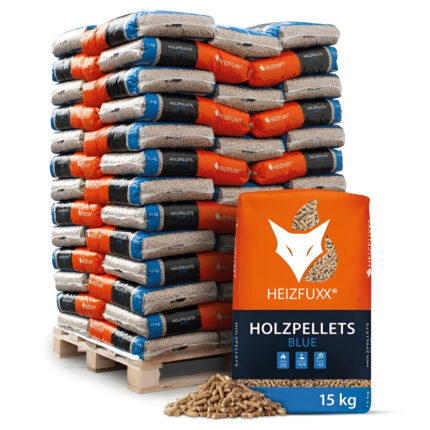 Heizfuxx Holzpellets "Blue" – 975 kg (65 x 15 kg Säcke)